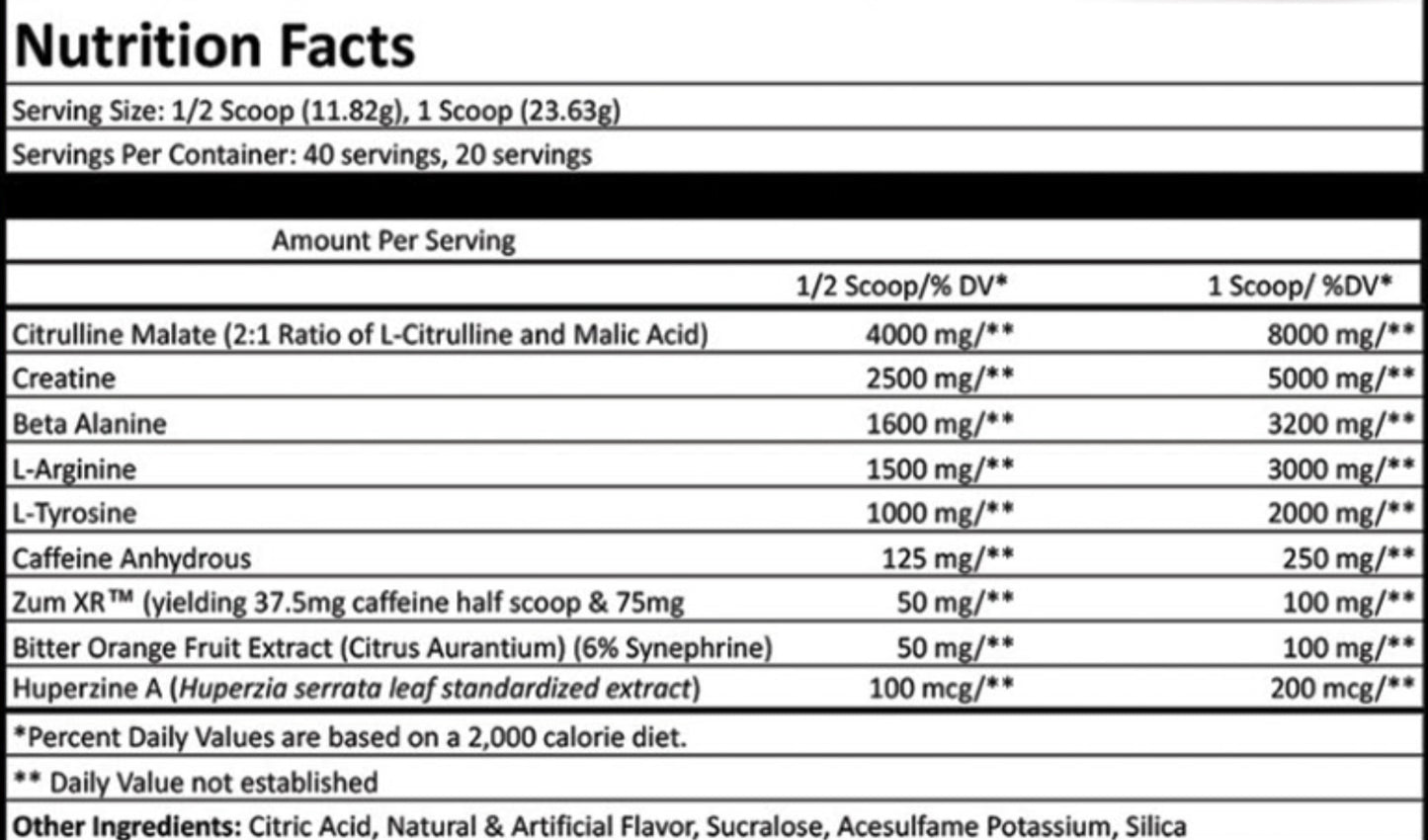 Spartan Rage Pre-workout